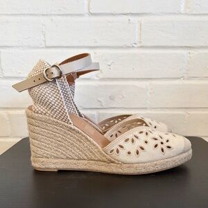Maypol Cream Wedge Espadrille Sandals, LIKE NEW! SZ 40 (US 9/9.5)